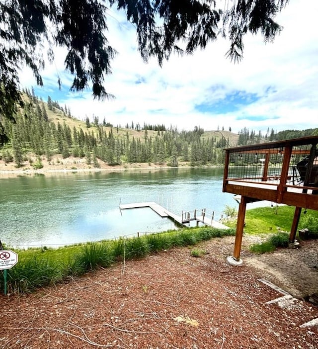 278 Hazel St, Cusick, WA 99119 - dock featuring a water view and a wooded view