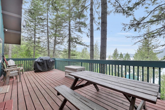 4134 Pebble Beach Rd, Loon Lake, WA 99148 - wooden deck featuring outdoor dining area