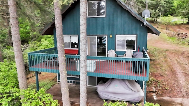 4134 Pebble Beach Rd, Loon Lake, WA 99148 - rear view of property with a deck