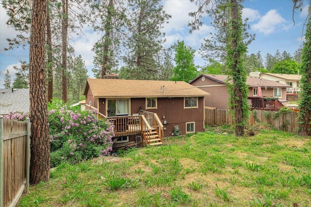 3712 E 12th Ave, Spokane, WA 99202 - back of house featuring a fenced backyard and a deck
