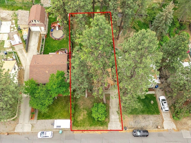 3712 E 12th Ave, Spokane, WA 99202 - aerial view of property and surrounding area featuring property parcel outlined