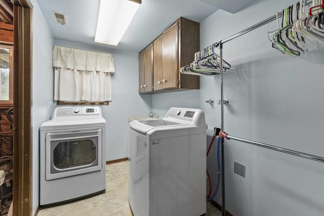 15906 N Forker Rd, Spokane, WA 99217 - washroom featuring washing machine and clothes dryer and cabinet space