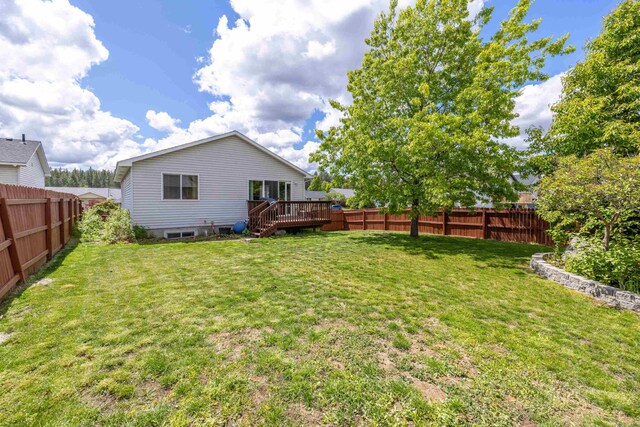 4701 E 13th Ave, Spokane Valley, WA 99212 - view of yard with a wooden deck