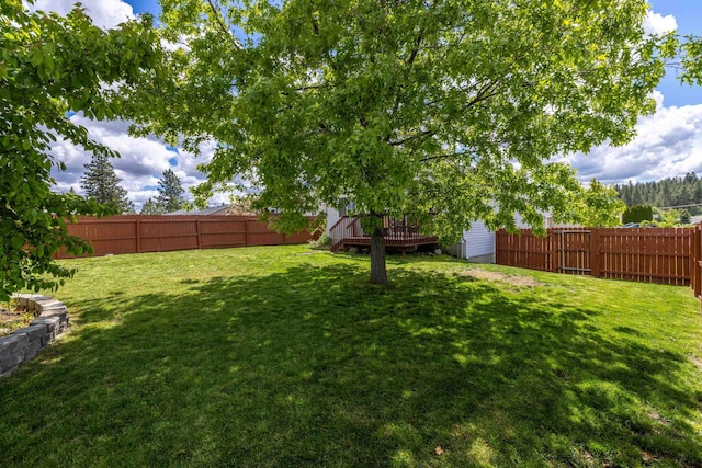 4701 E 13th Ave, Spokane Valley, WA 99212 - view of yard featuring a wooden deck