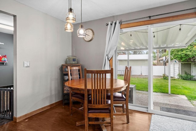 6721 N Washington St, Spokane, WA 99208 - dining area with dark wood finished floors and plenty of natural light