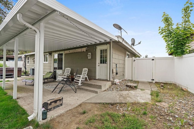 6721 N Washington St, Spokane, WA 99208 - rear view of house with a patio area and a gate