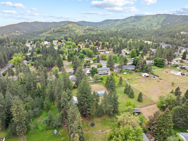 9815 E 44th Ave, Spokane Valley, WA 99206 - aerial view of property's location featuring a mountain backdrop and a forest