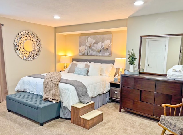 1602 S Canyon Woods Ln, Spokane, WA 99224 - bedroom featuring light colored carpet and recessed lighting