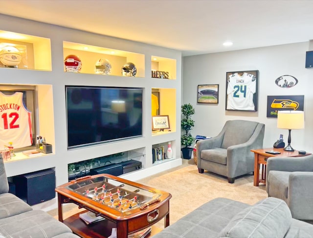 1602 S Canyon Woods Ln, Spokane, WA 99224 - living area featuring recessed lighting and carpet flooring
