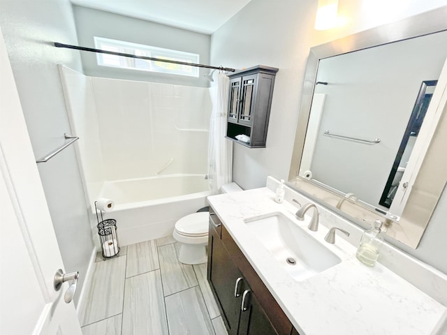 1602 S Canyon Woods Ln, Spokane, WA 99224 - full bathroom featuring toilet, vanity, and shower / bath combination with curtain