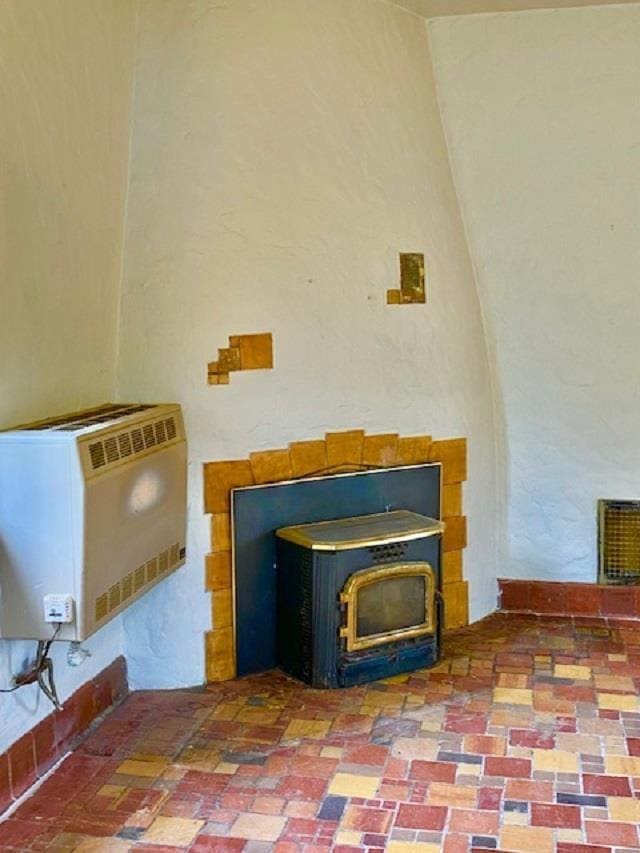 4410 Williams Valley Rd, Clayton, WA 99110 - detailed view of a wood stove and heating unit