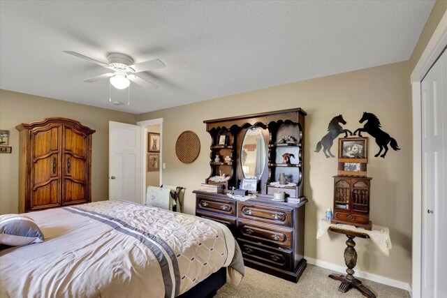 4921 W Londale Ct, Spokane, WA 99208 - bedroom with carpet, baseboards, and a ceiling fan