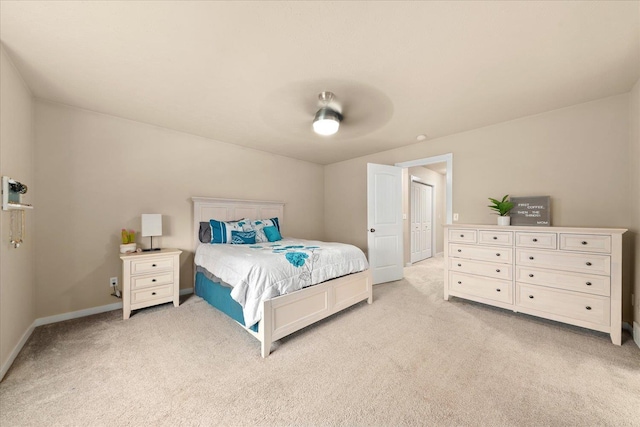 4031 S Bates Rd, Spokane Valley, WA 99206 - bedroom featuring light carpet, baseboards, and ceiling fan