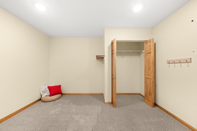 6325 W 48th Ave, Spokane, WA 99224 - unfurnished bedroom with light carpet, baseboards, a closet, and recessed lighting