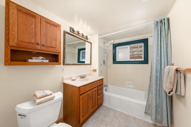 6325 W 48th Ave, Spokane, WA 99224 - bathroom with toilet, shower / bath combo with shower curtain, and vanity