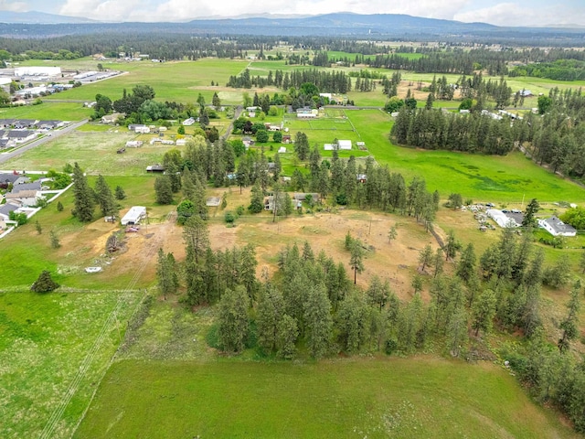 6325 W 48th Ave, Spokane, WA 99224 - aerial view of property and surrounding area featuring a mountain backdrop and rural landscape