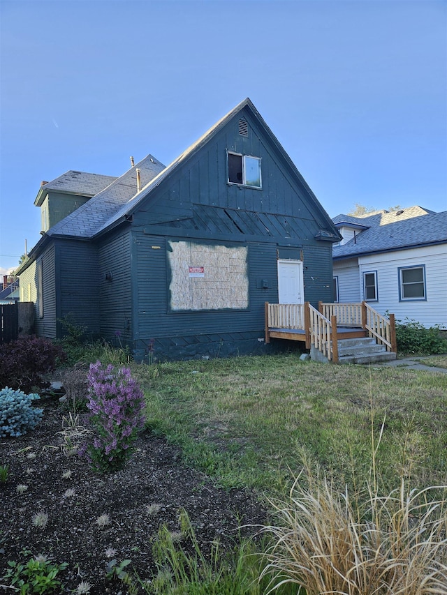 2524 W Dean Ave, Spokane, WA 99202 - rear view of property featuring board and batten siding and a wooden deck