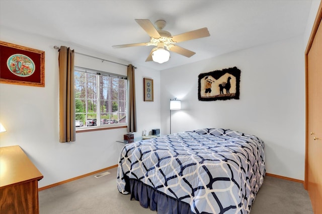 15711 N Unicorn Ct, Mead, WA 99021 - bedroom with carpet flooring and a ceiling fan