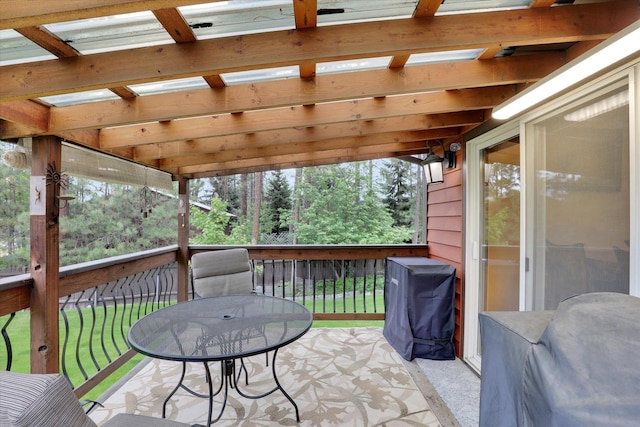 15711 N Unicorn Ct, Mead, WA 99021 - wooden terrace featuring outdoor dining area
