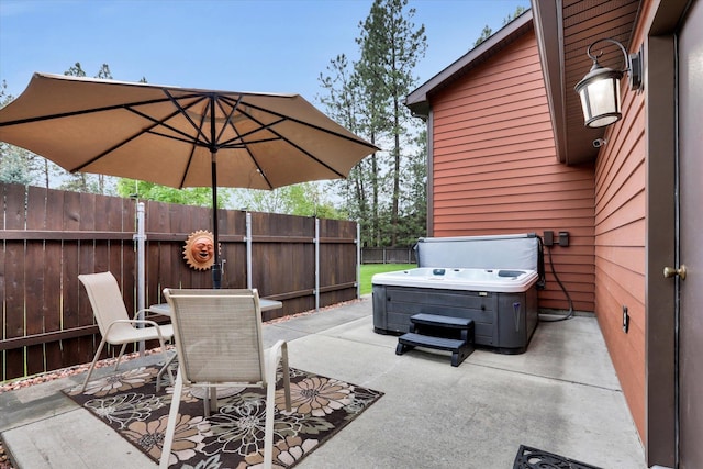 15711 N Unicorn Ct, Mead, WA 99021 - view of patio with a hot tub