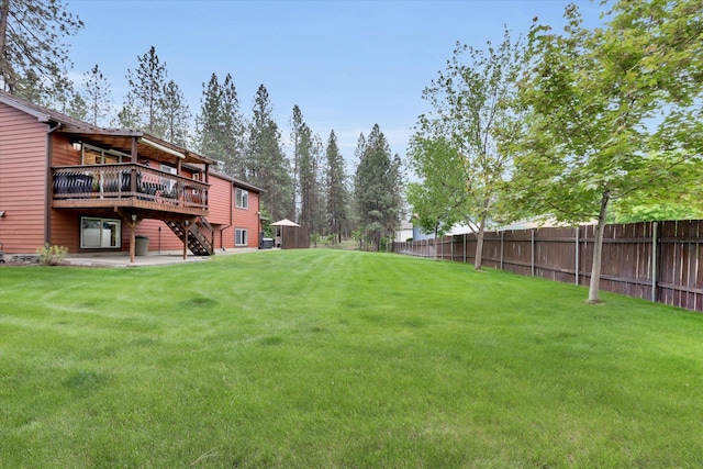 15711 N Unicorn Ct, Mead, WA 99021 - view of yard with a deck and stairway