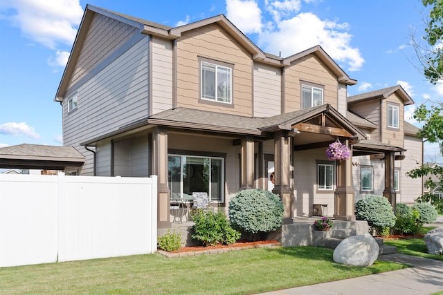 18218 E Michielli Ave, Spokane Valley, WA 99016 - craftsman house featuring covered porch and a shingled roof