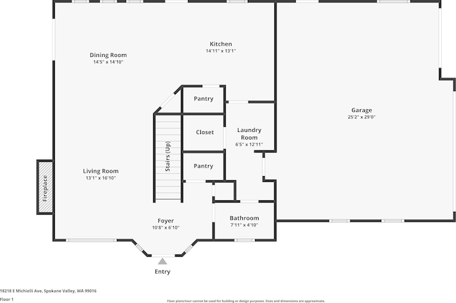 18218 E Michielli Ave, Spokane Valley, WA 99016 - property floor plan
