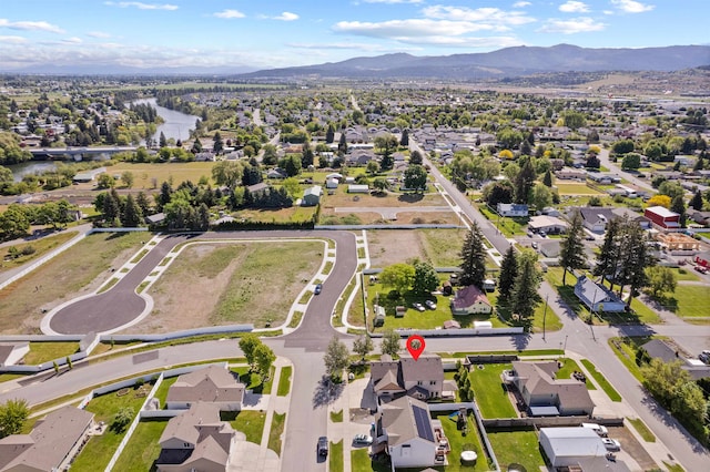 18218 E Michielli Ave, Spokane Valley, WA 99016 - aerial view of property's location with a mountainous background and nearby suburban area