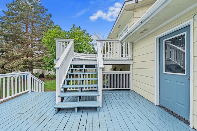 122 E Circle Dr, Newport, WA 99156 - wooden terrace with stairway