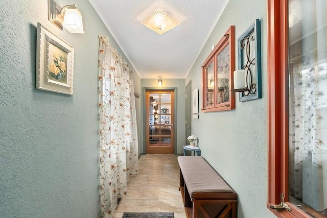 536 E 1st Ave, Colville, WA 99114 - hallway featuring a textured wall and crown molding