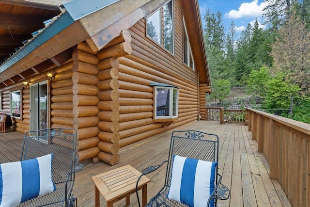 3947 N Deer Lake Rd, Loon Lake, WA 99148 - view of wooden deck