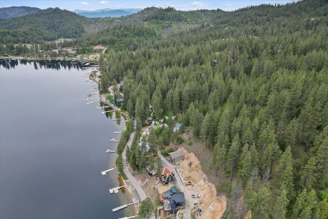 3947 N Deer Lake Rd, Loon Lake, WA 99148 - aerial overview of property's location with a forest and a water and mountain view