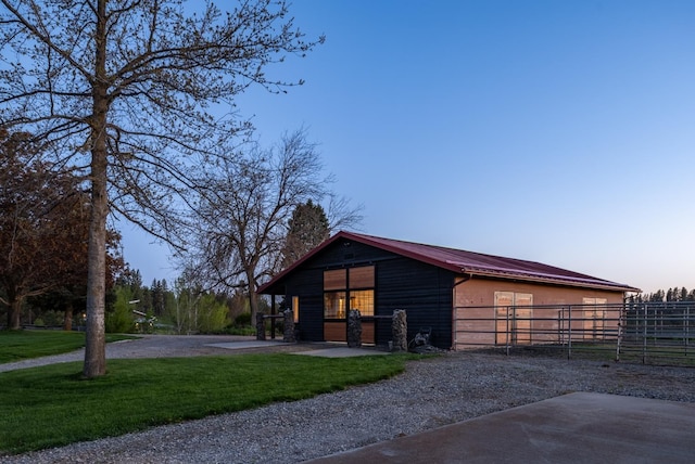 10409 E Palouse Hwy, Valleyford, WA 99036 - view of front facade featuring an outbuilding and metal roof
