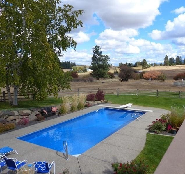 10409 E Palouse Hwy, Valleyford, WA 99036 - swimming pool with a diving board