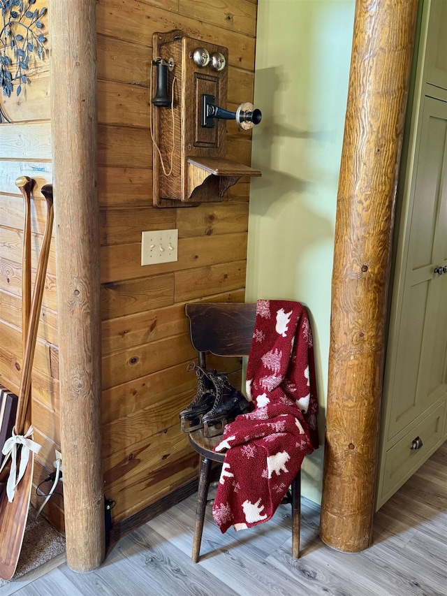 812 Levitch Rd, Newport, WA 99156 - sitting room with wood finished floors and wood walls