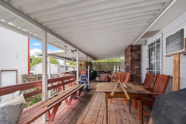 2029 E Sharp Ave, Spokane, WA 99202 - wooden terrace with outdoor dining space
