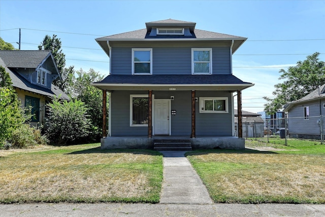 918 E Baldwin Ave, Spokane, WA 99207 - american foursquare style home with a porch and roof with shingles