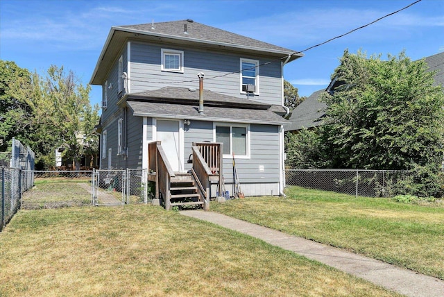 918 E Baldwin Ave, Spokane, WA 99207 - rear view of house with a gate and roof with shingles