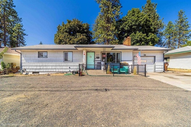 3006 W Francis Ave, Spokane, WA 99205 - single story home with an attached garage, driveway, and a chimney