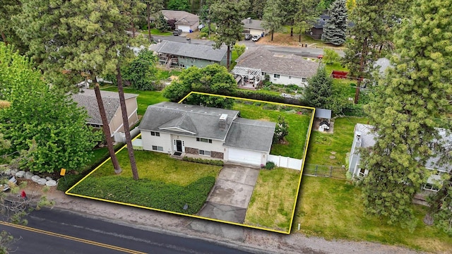 1829 S Glenrose Rd, Spokane, WA 99223 - aerial view of residential area featuring property parcel outlined