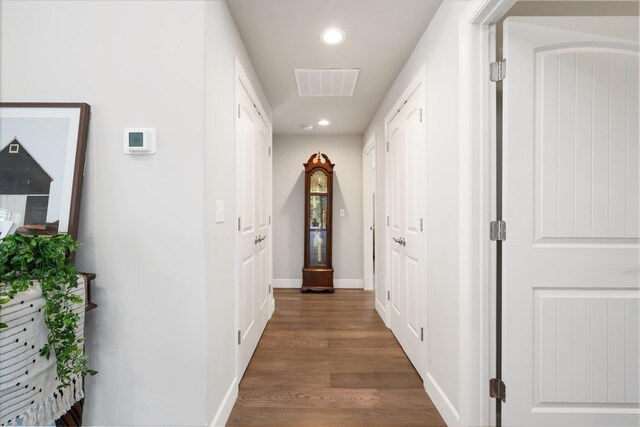 5475 Peggy Way, Deer Park, WA 99006 - corridor with recessed lighting, wood finished floors, and baseboards