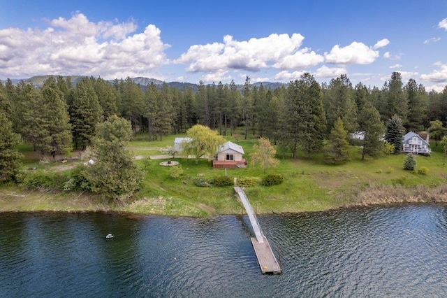 472 Snow Berry Ln, Usk, WA 99180 - bird's eye view of a nearby body of water and a heavily wooded area