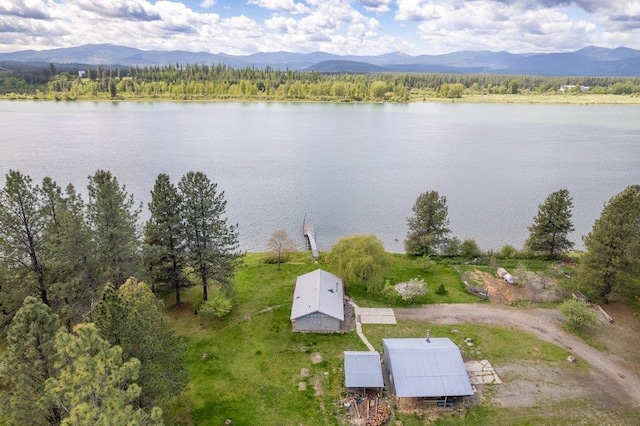 472 Snow Berry Ln, Usk, WA 99180 - drone / aerial view of a water and mountain view