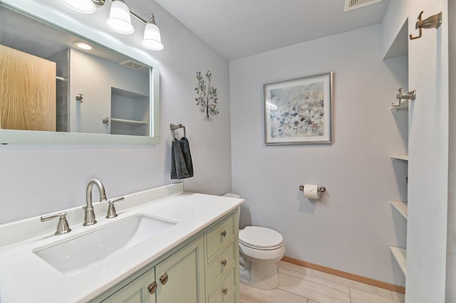5024 E Ballard Rd, Colbert, WA 99005 - full bathroom with vanity, a shower, and tile patterned flooring