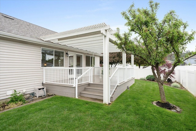 858 S Shelley Lake Ln, Spokane Valley, WA 99037 - view of yard with a pergola