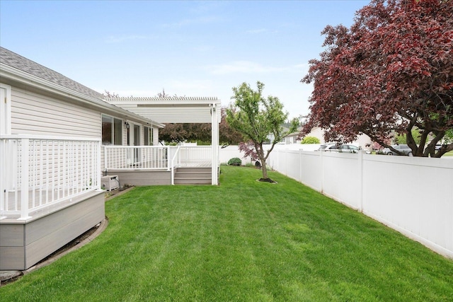 858 S Shelley Lake Ln, Spokane Valley, WA 99037 - view of yard featuring a wooden deck