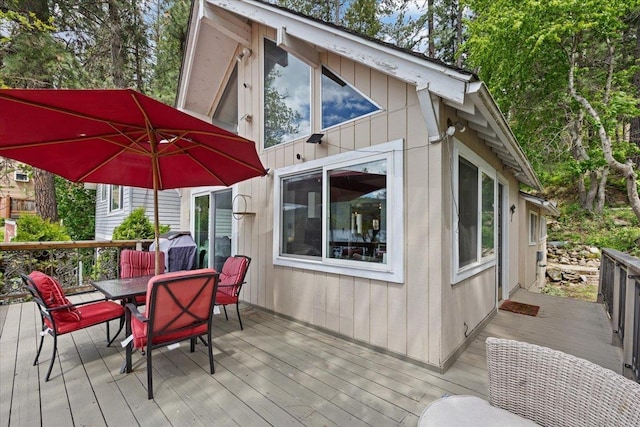 12931 N N Park St, Newman Lake, WA 99006 - wooden deck featuring outdoor dining space