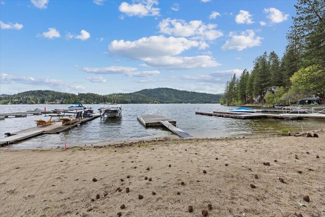12931 N N Park St, Newman Lake, WA 99006 - dock featuring a water view and a forest view