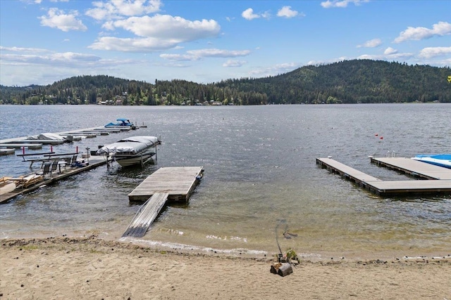 12931 N N Park St, Newman Lake, WA 99006 - dock with a forest view and a water view