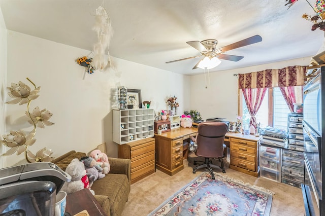 4004 W Taft Dr, Spokane, WA 99208 - home office featuring light carpet and a ceiling fan